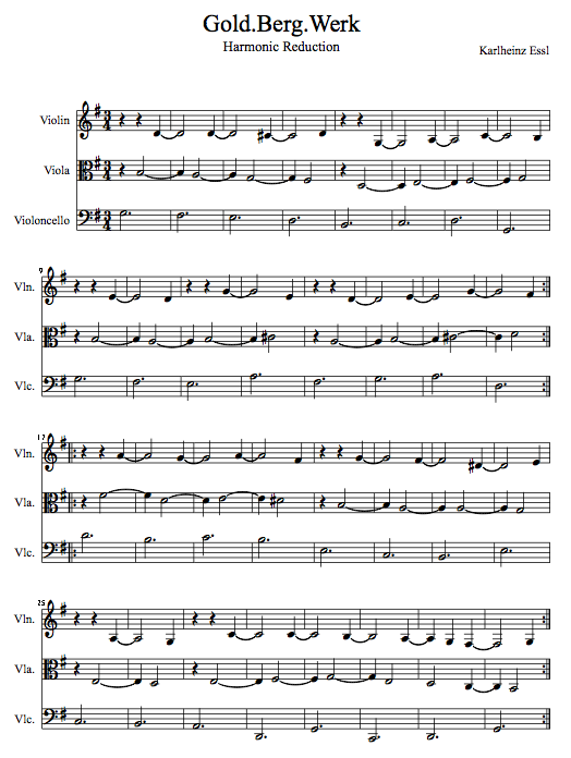Gold.Berg.Werk: Harmonic Reduction by Karlheinz Essl