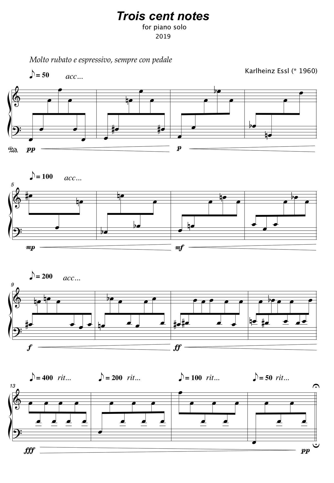 Trois cent notes, p.1