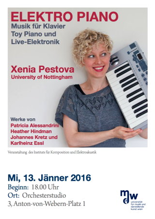 Soöo recital Xenia Pestova - 13 Jan 2016 @MDW