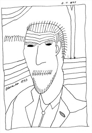 Ernst Herbeck, portraitiert von Oswald Tschirtner © Gugging Museum