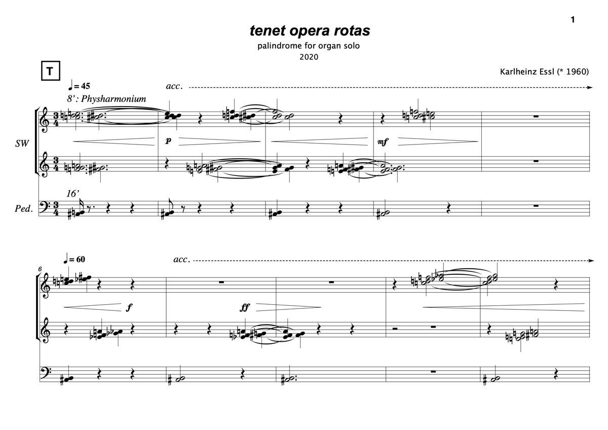 tenet opera rotas - score: p.1