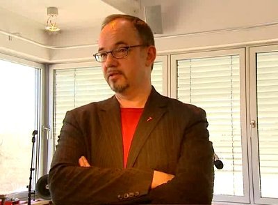 Karlheinz Essl während des Interviews